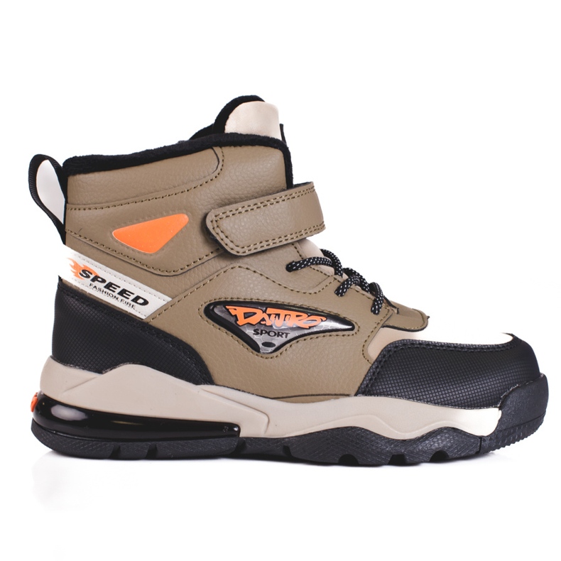 Šněrovací zateplené chlapecké kozačky Shelovet béžové béžový