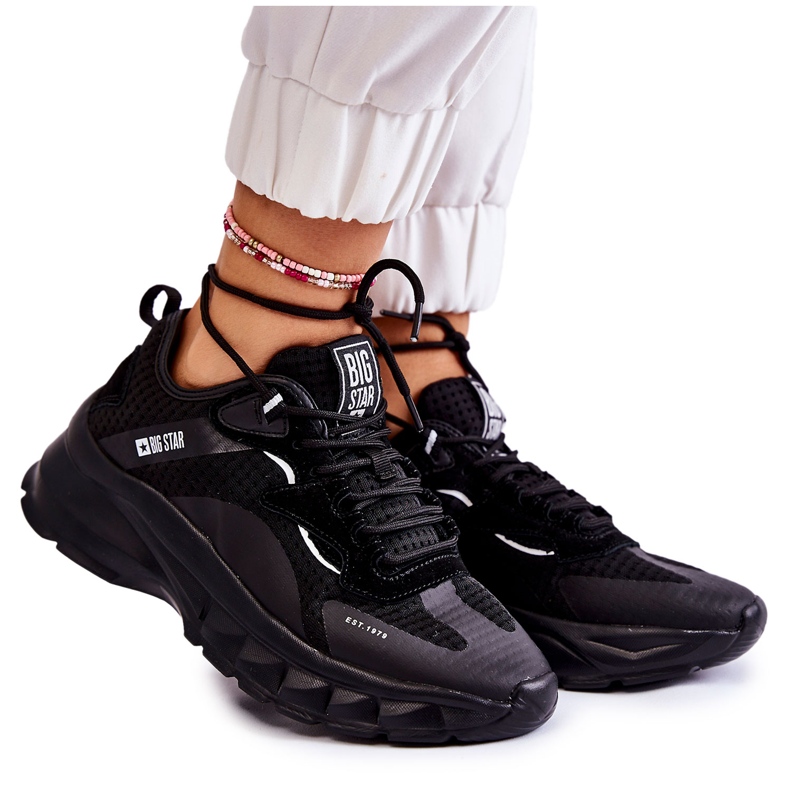 Dámské sportovní boty Big Star KK274056 Black černá Dámské sportovní boty Big Star KK274056 Black černá