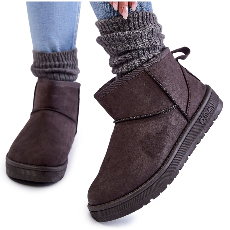 Dámské teplé sněhule Big Star KK274291 šedé šedá