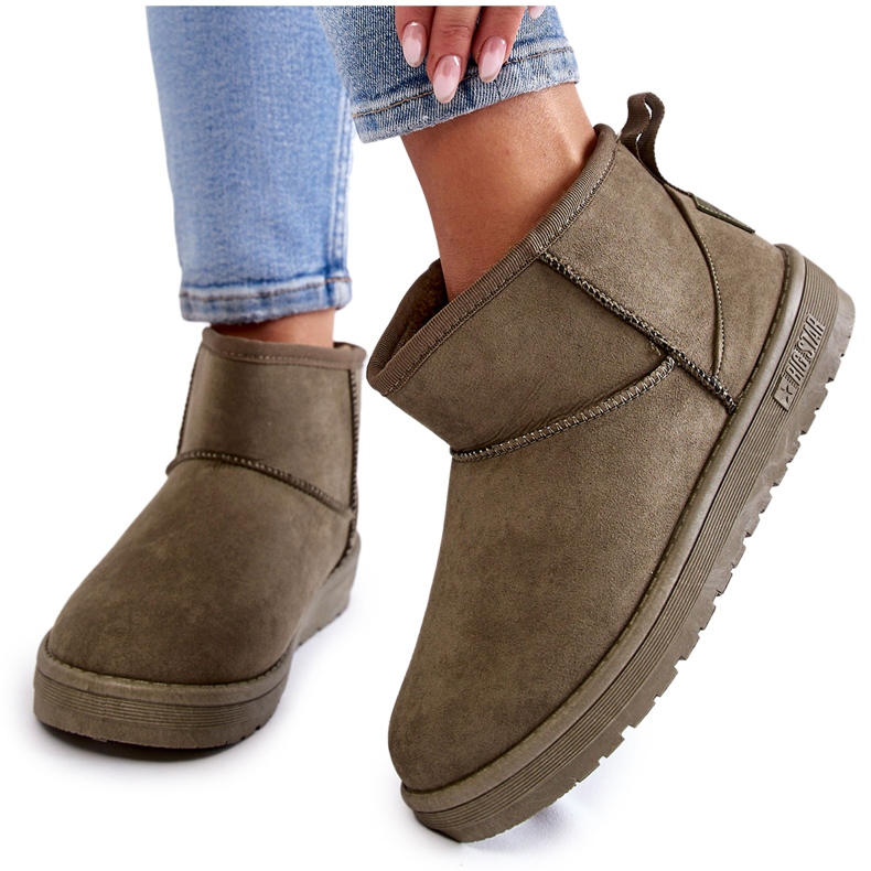 Dámské teplé sněhule Big Star KK274292 Khaki hnědý