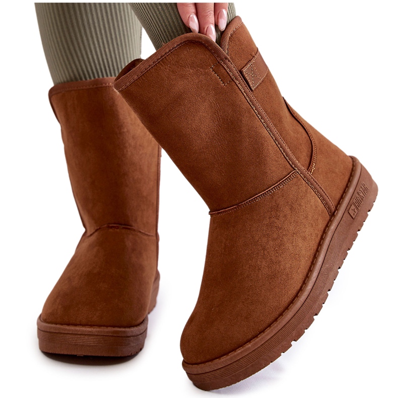 Dámské vysoké boty do sněhu Big Star KK274616 hnědé hnědý