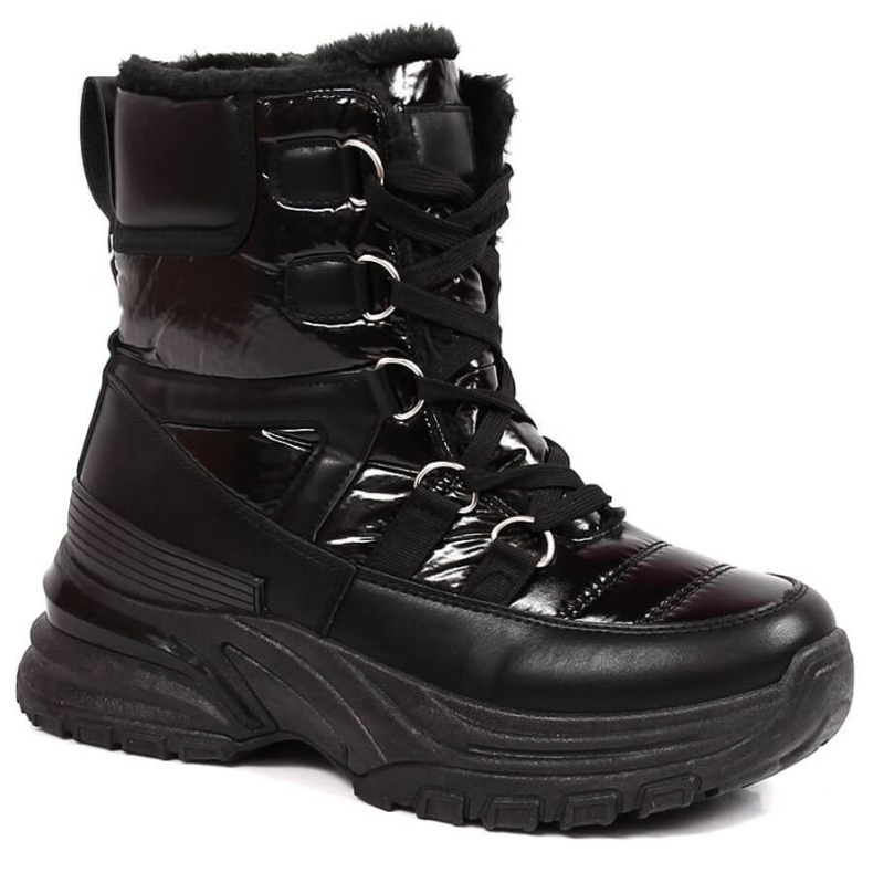 Šněrovací metalické sněhule Potocki W WOL117A černá