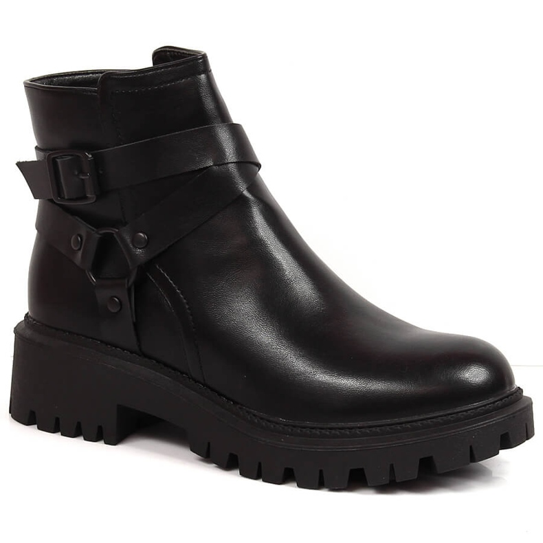 Dámské černé zateplené dělnice s přezkou Laura La.Fi černá Dámské černé zateplené dělnice s přezkou Laura La.Fi černá