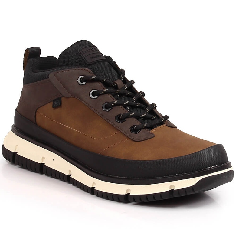 Pohodlné vysoké hnědé pánské boty Bugatti KK153232 černá