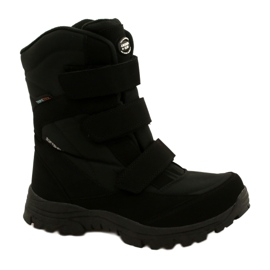 American Club Softshellové boty zateplené suchým zipem SN06 / 22 Black černý