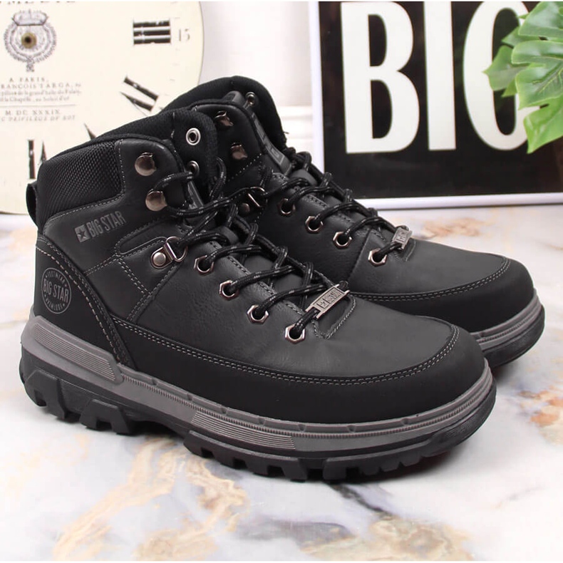 Černé sportovní boty Big Star KK274222 s vysokým kotníkem černá