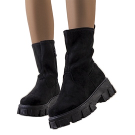 PA1 Černé kozačky na platformě Conco černý