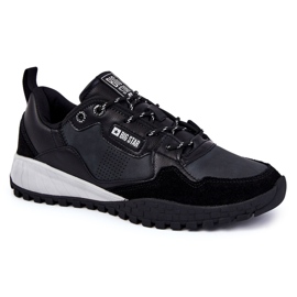 Pánská klasická sportovní obuv Memory Foam Big Star KK174270 Černá černý