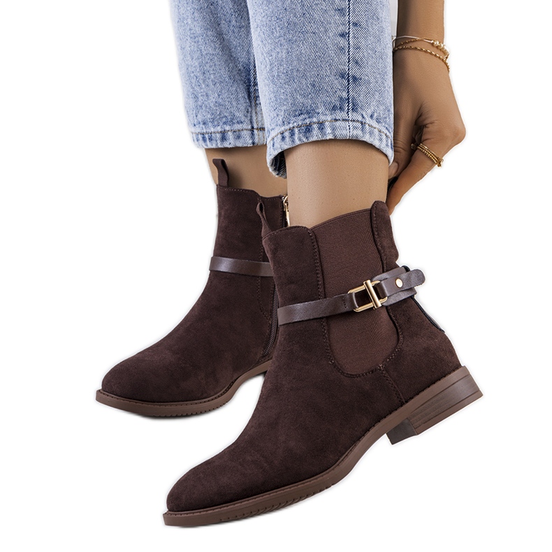 Hnědé klasické kozačky Odila hnědý