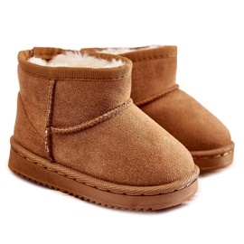 Dětské teplé sněhule Camel Gooby hnědý