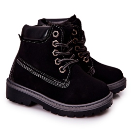 PA1 Dětské boty Trappers Black Milos H-50A / C černý