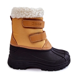 Dětské sněhule na suchý zip Big Star KK374237 Camel pomerančový