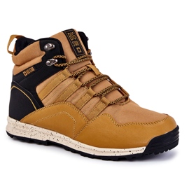 Pánské zateplené trekingové boty Big Star KK174373 Camel černý