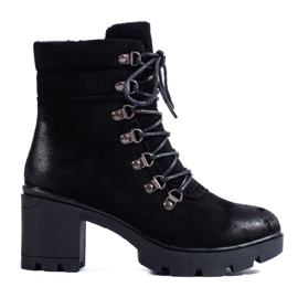 Zateplené dámské tašky z ekologického semiše černý