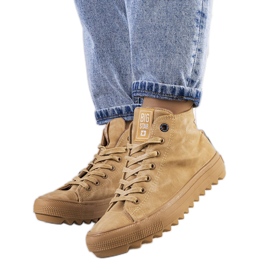 Hnědé zateplené tenisky Big Star GG274072 béžový Hnědé zateplené tenisky Big Star GG274072 béžový