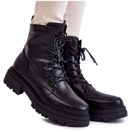 Kožené zateplené boty La.Fi 250009B-QN Black černý
