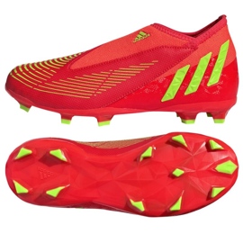 Kopačky Adidas Predator Edge.3 Ll Fg Jr GW0985 červený pomeranče a červené