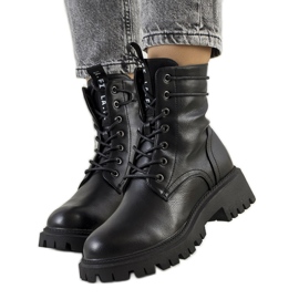 Aleida black trappers černý