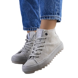 Šedé zateplené tenisky Big Star GG274070 šedá Šedé zateplené tenisky Big Star GG274070 šedá