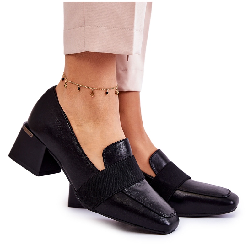 Módní kožené lodičky La.Fi 230033B-PU Černá