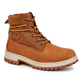 Pánské trapery Memory Foam Big Star KK174203 Camel hnědý