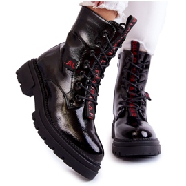 Lakované teplé boty La.Fi 250054B-LA Black černý