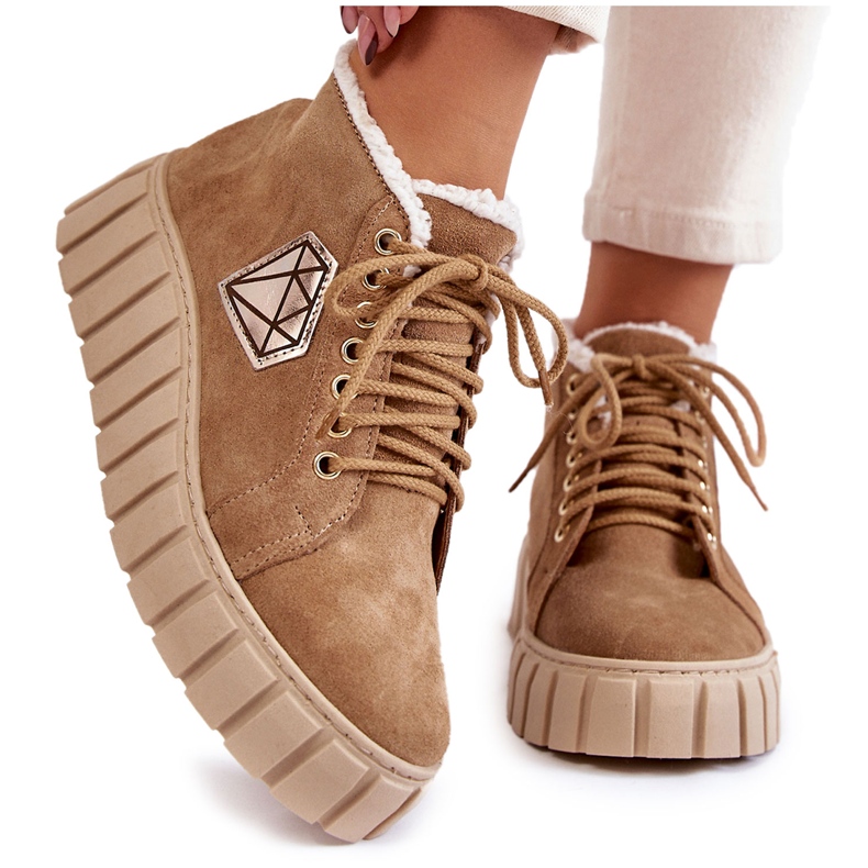 Lewski Shoes Semišové sportovní boty Vázané boty Lewski 3252 / N Béžová béžový