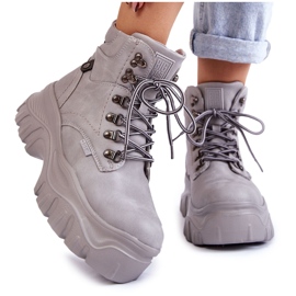 Dámské boty Memory Foam Big Star Grey KK274367 šedá