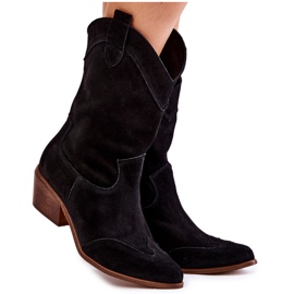 Lewski Shoes Semišové boty Kovbojské boty Lewski Boty 3198 Black černý