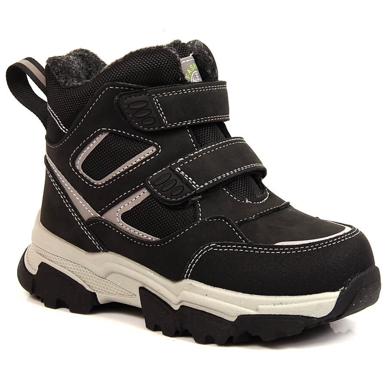 News Chlapecké zimní boty, zateplené ovčí vlnou, černé Novinky černá