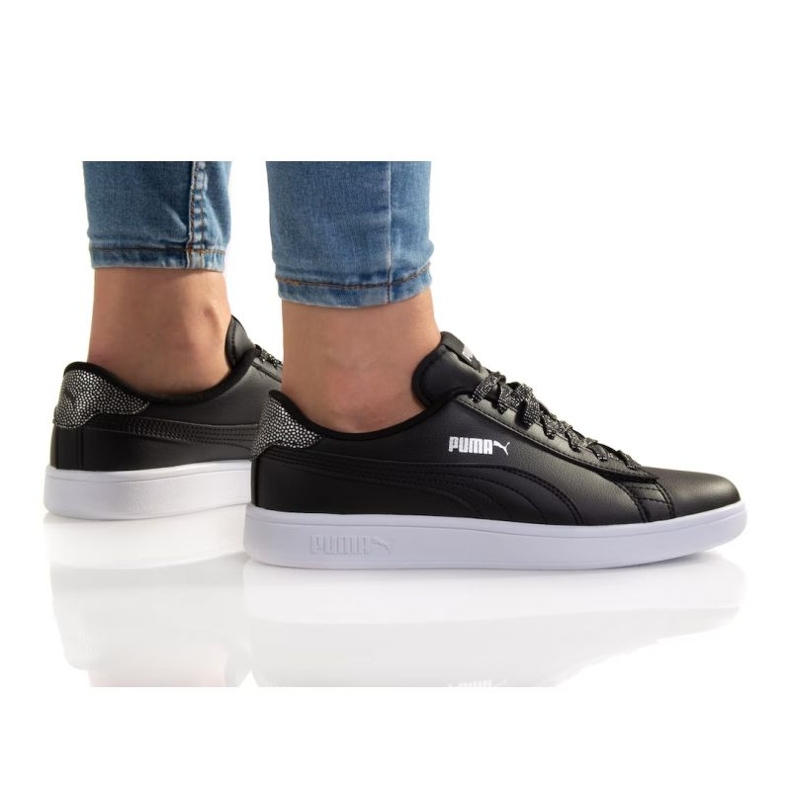 Puma Smash V2 Metallics Jr 386197 02 černá