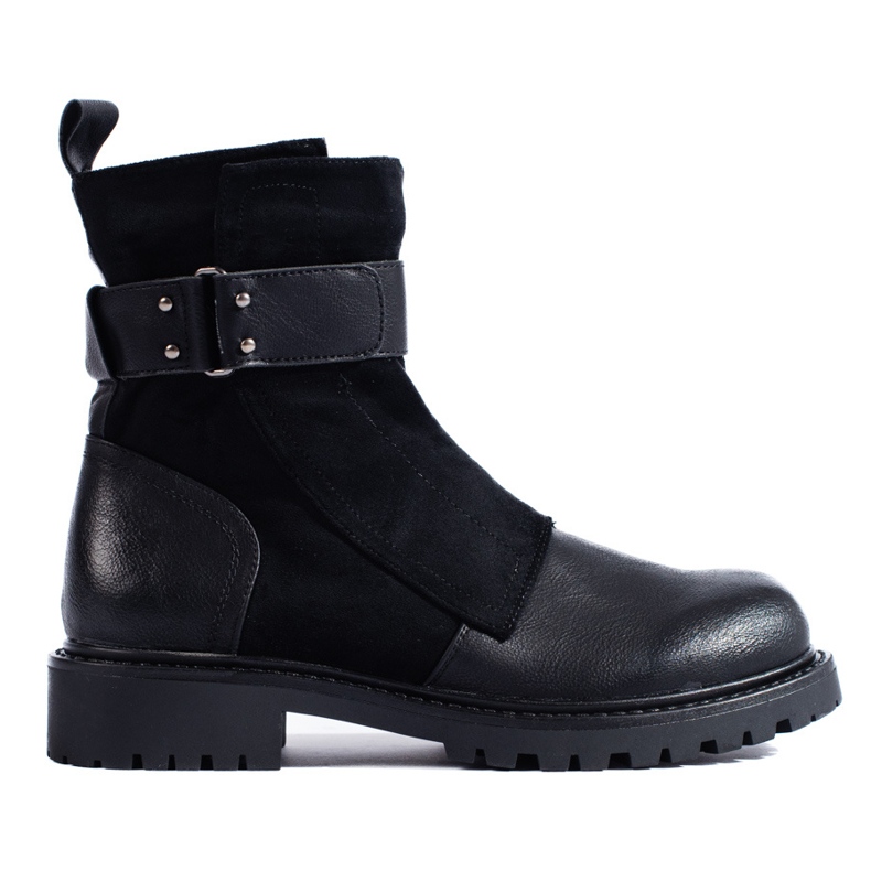 SHELOVET Dámské černé kabelky s přezkou černá