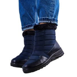 PA1 Námořnicky modré prošívané kozačky od Beau modrý