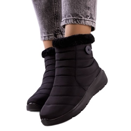 PA1 Černé prošívané kozačky Reign černý