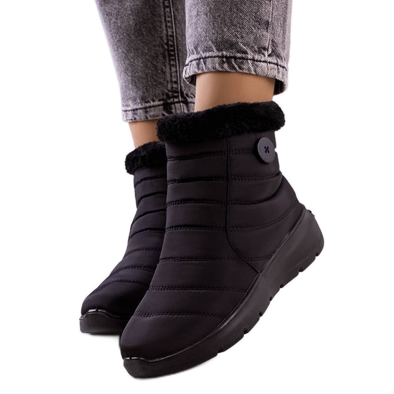 PA1 Černé prošívané kozačky Reign černá