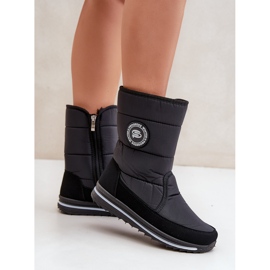 Dámské sněhule se zipem Progress PROGJ-21-09 Black černý