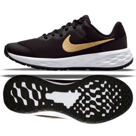 Běžecké boty Nike Revolution 6 Jr DD1096 002 černá zlatý