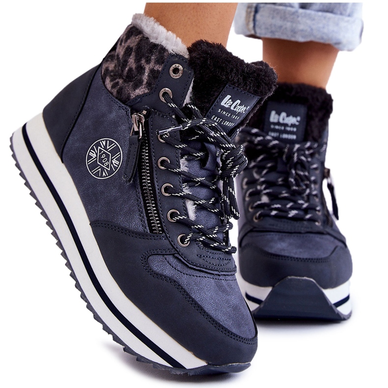 Dámské zateplené boty Lee Cooper LCJ-22-31-1450 tmavě modrá modrý