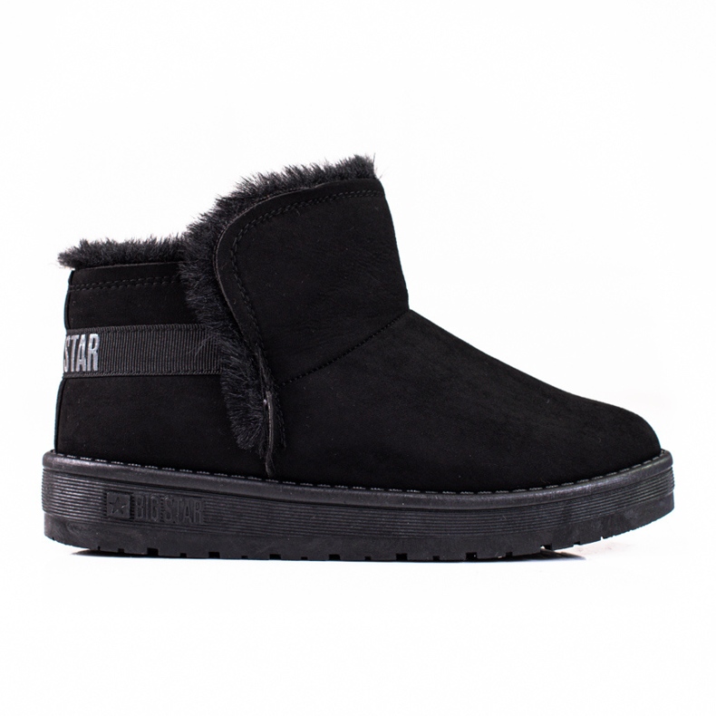 Krátké černé semišové dámské sněhule Big Star KK274622 černá