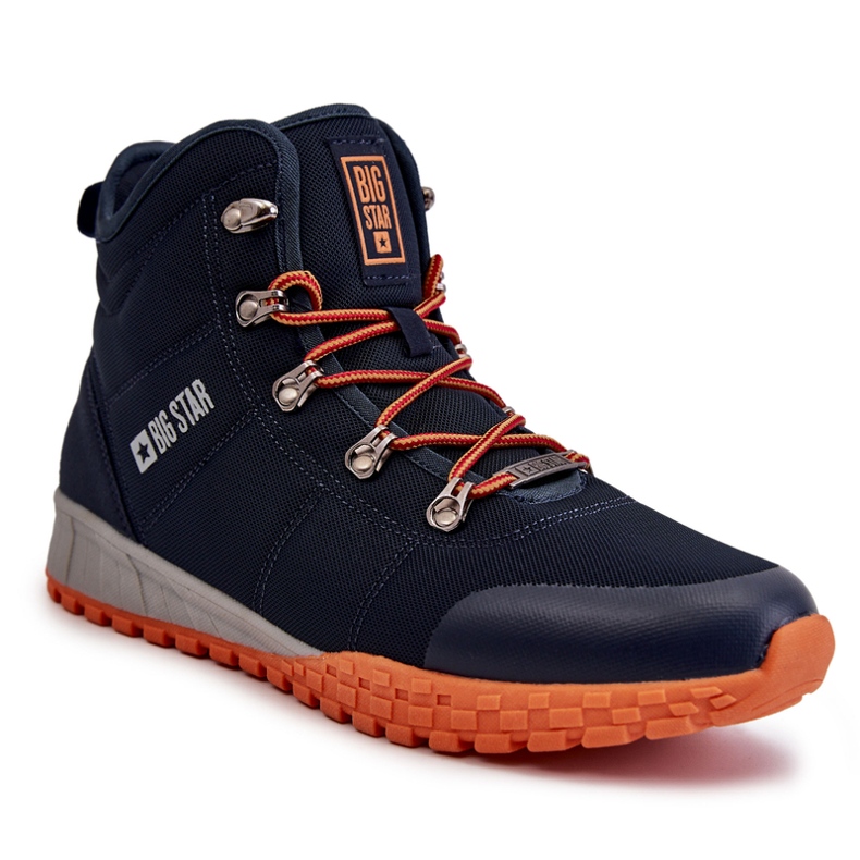 Pánské trekové boty Memory Foam Big Star KK174110 Navy Blue modrý