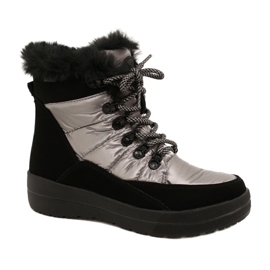 Dámské sněhové boty Caprice Waterproof 9-26240-29 032 Black/Taupe černý