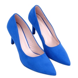 PA1 Klasické dámské vysoké podpatky Eurielle Blue modrý PA1 Klasické dámské vysoké podpatky Eurielle Blue modrý