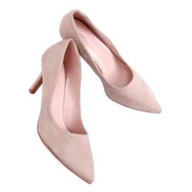 PA1 Klasické dámské jehlové boty Eurielle Khaki béžový