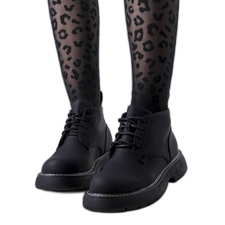 PA1 Černé zateplené kozačky Savino černá