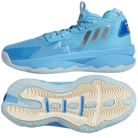 Basketbalová obuv Adidas Dame 8 Jr GW8998 modrý modrý