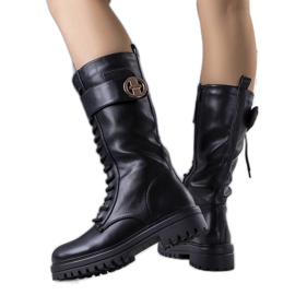 BM Černé zateplené bicorové tašky černý