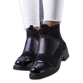 BM Černé zateplené kozačky Belvig černý