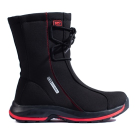 Dámské trekové boty s kabátkem z ovčí kůže DK černá