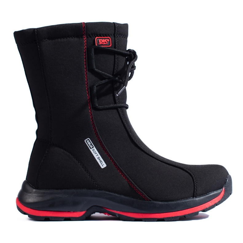 Dámské trekové boty s kabátkem z ovčí kůže DK černá