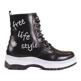 W. Potocki Černé dívčí kozačky značky Potocki černý